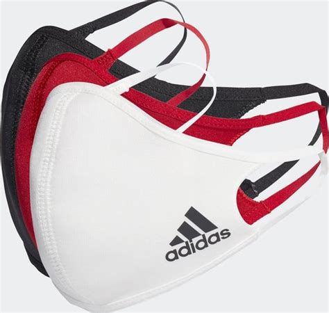 adidas mondkapje xs zwart|Adidas Mondkap Face Cover 3Stuks XS/S Zwart/Rood/Wit .